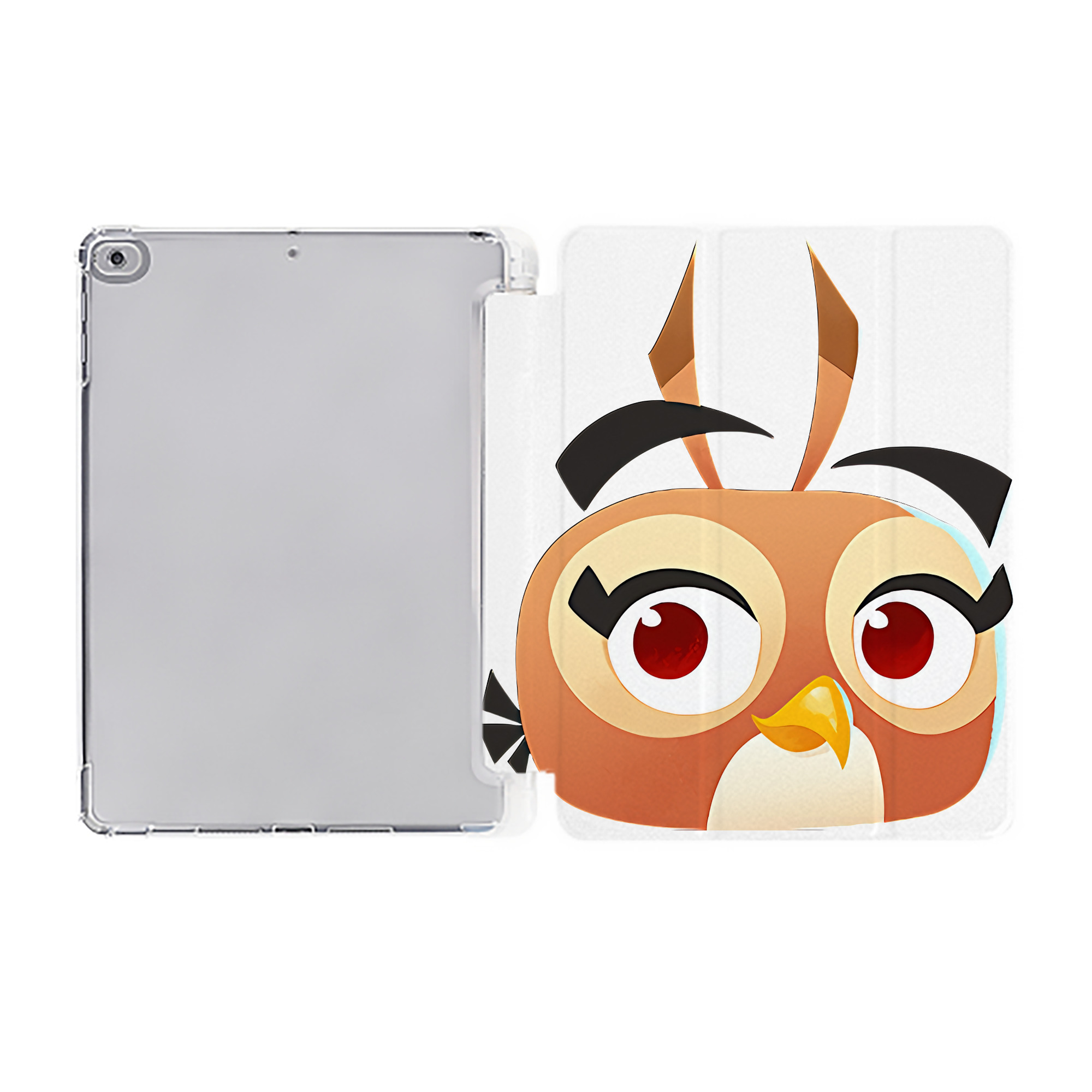 （画像用） Angry Birds アングリーバード IPad ケース ペン収納付き 三つ折りスタンド PUレザー×シリコン 対応機種9.5/10.5/10.9インチ